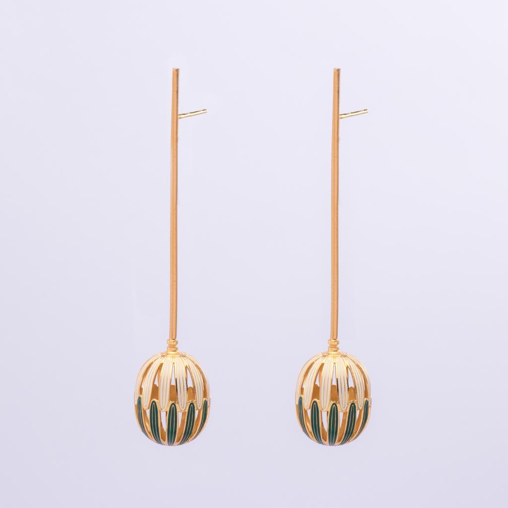 Flower Buds Sticks Rosemary Yerbatero Earrings 79mm