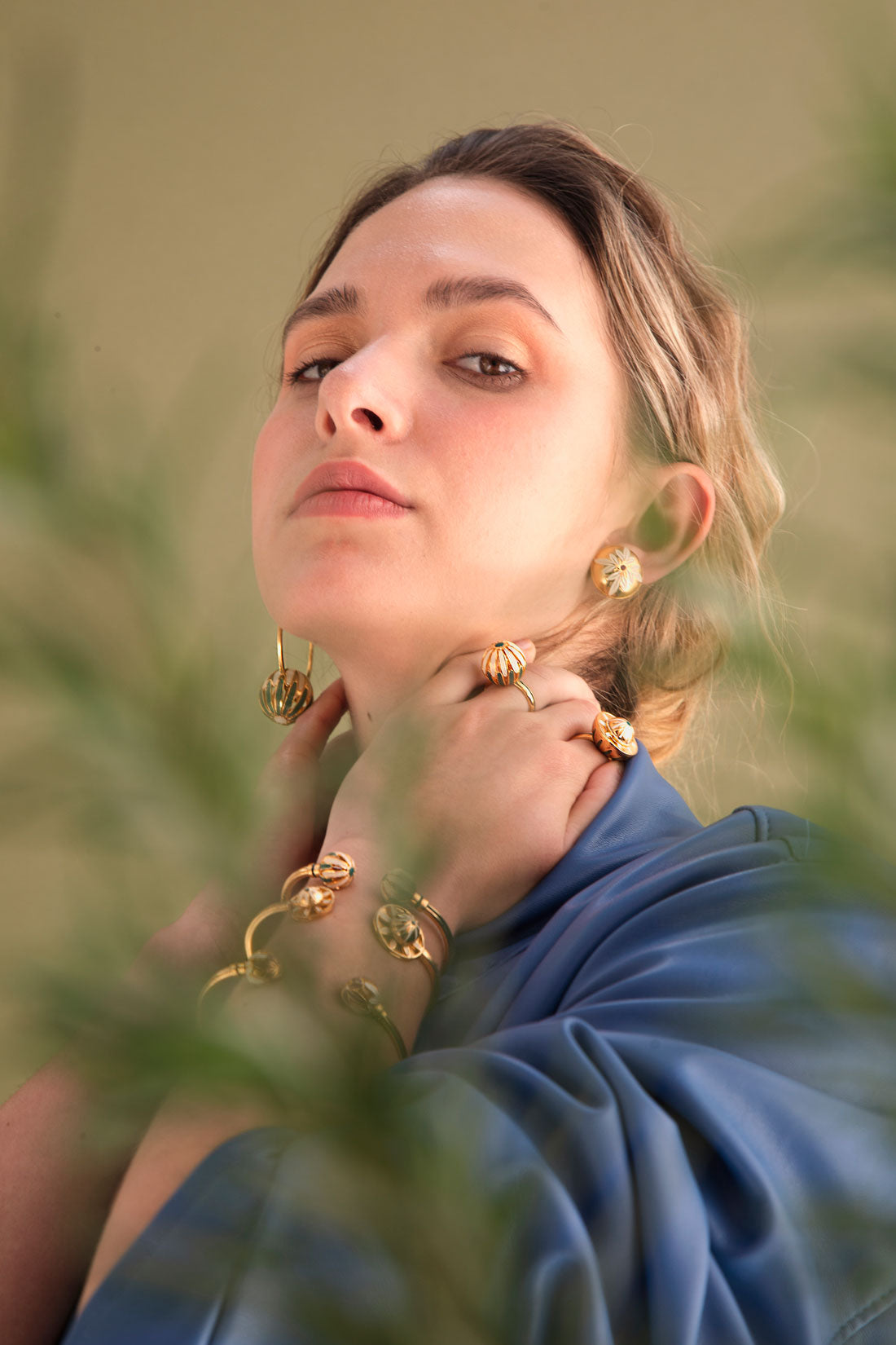 Dome Flower Studs 21mm solido 2193- Rue